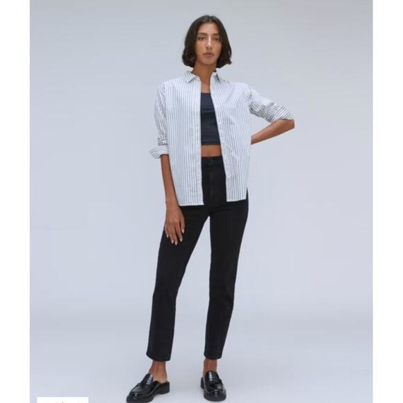 NWT Everlane The Original Cheeky Crop Jean in Coal Black Size 25 - Picture 9 of 14